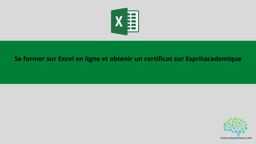 formation et certificat Excel