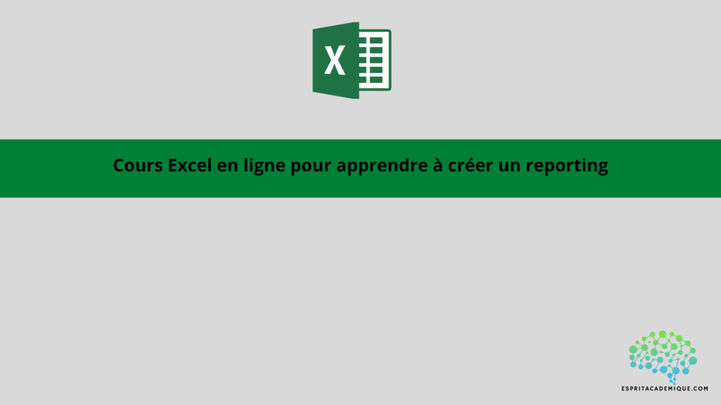 cours creation reporting excel formation