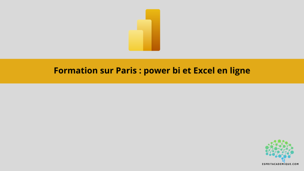 Formation sur Paris : power bi et Excel en ligne