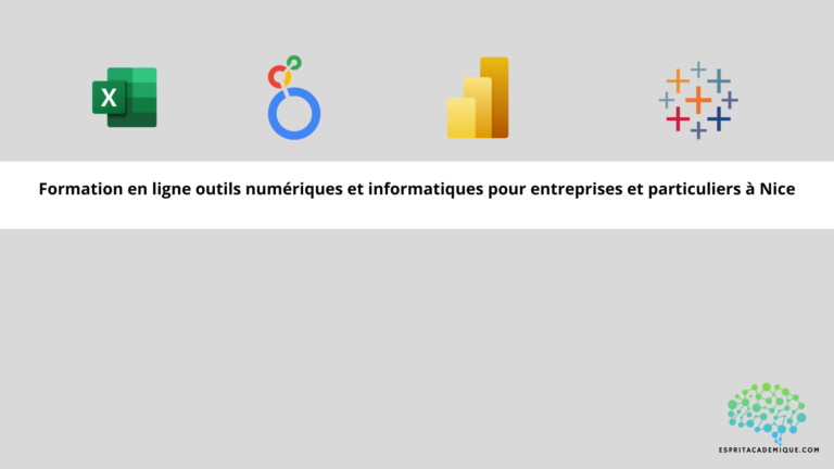 Formation en ligne outils numériques et informatiques pour entreprises et particuliers à Nice