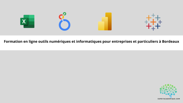 Formation en ligne outils numériques et informatiques pour entreprises et particuliers à Bordeaux