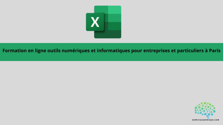 Formation en ligne outils numériques et informatiques pour entreprises et particuliers à Paris