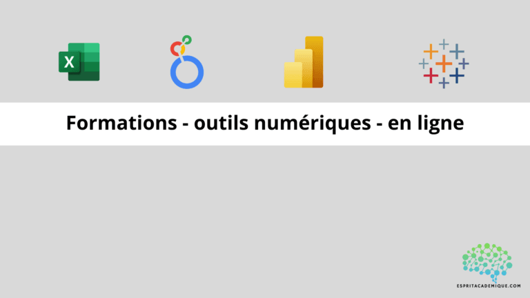 Formations - outils numériques - en ligne