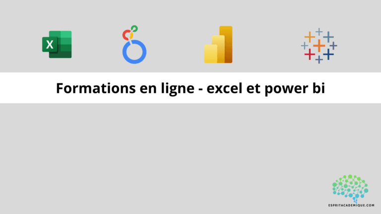 Formations en ligne - excel et power bi