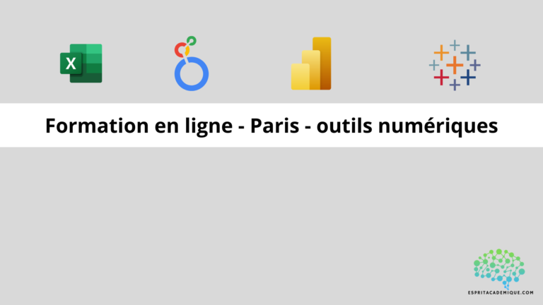 Formation en ligne - Paris - outils numériques