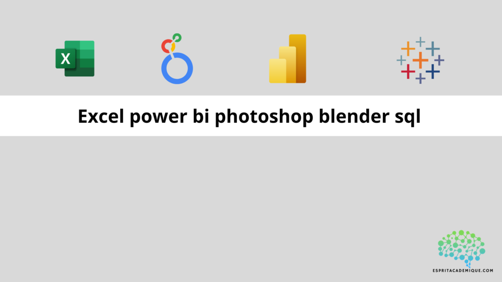 Excel power bi photoshop blender sql