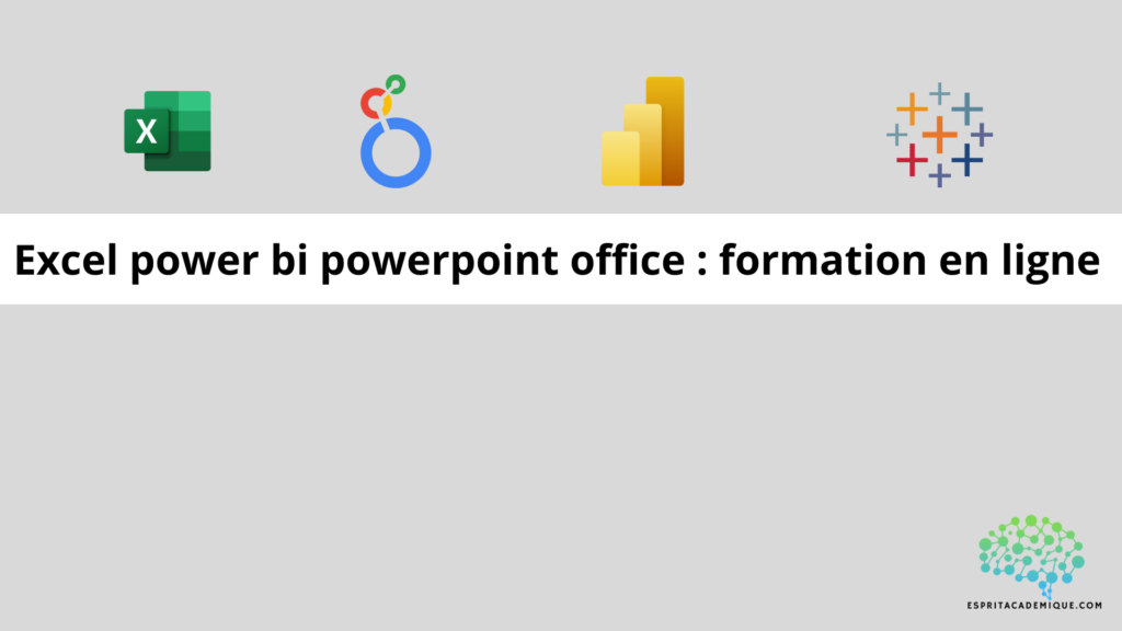 Excel power bi powerpoint office : formation en ligne