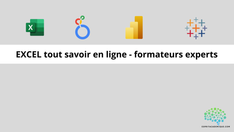 EXCEL tout savoir en ligne - formateurs experts