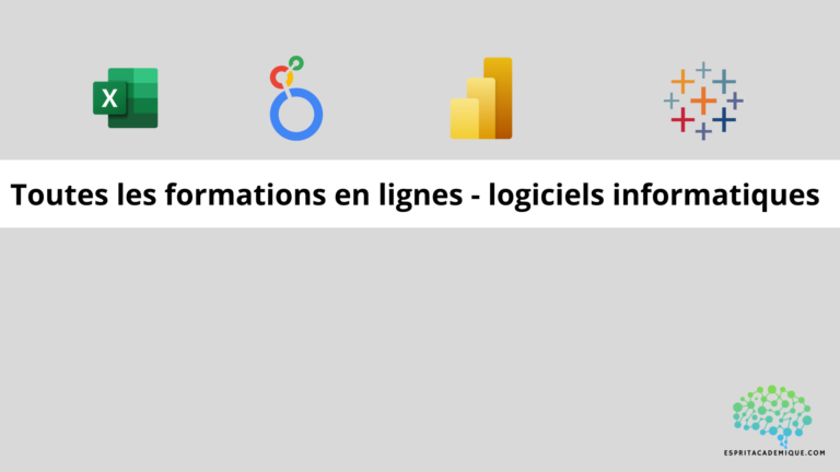 Toutes les formations en lignes - logiciels informatiques