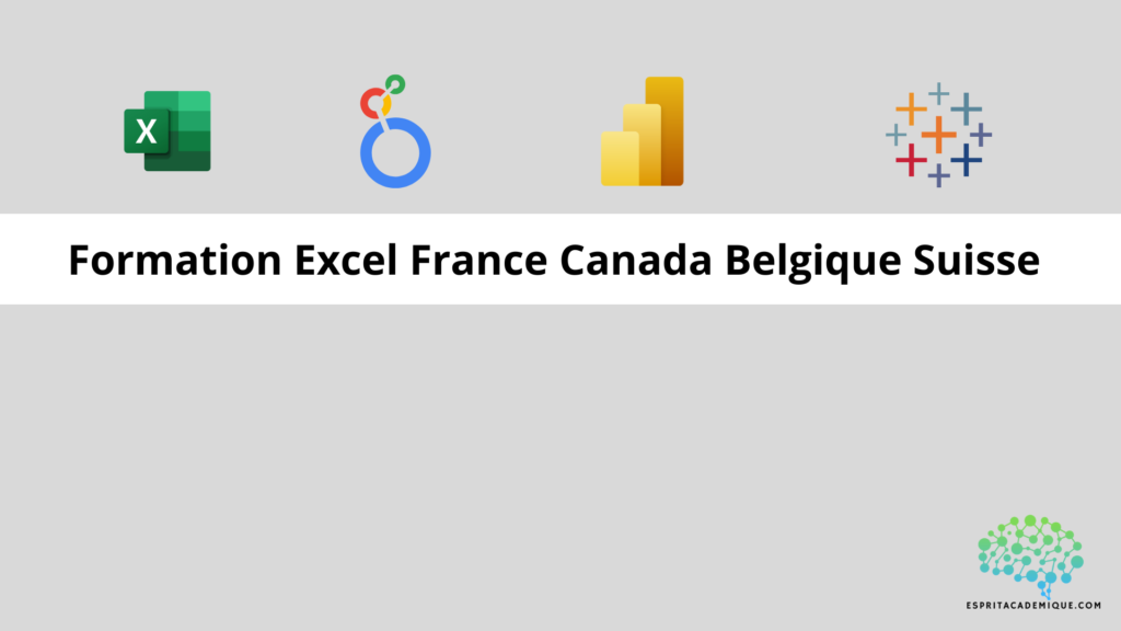Formation Excel France Canada Belgique Suisse