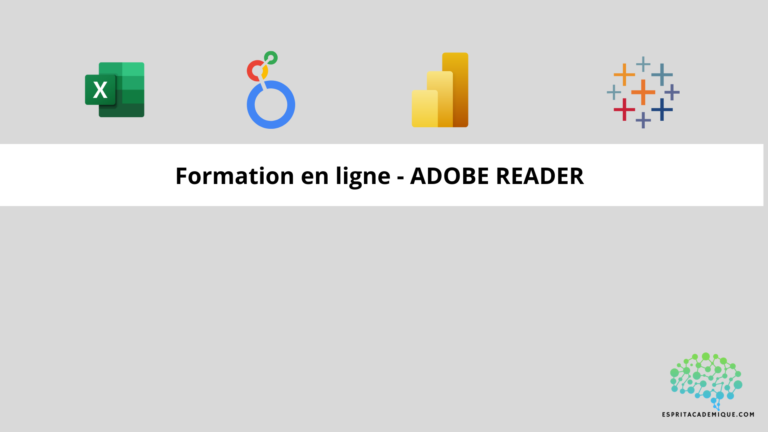 Formation en ligne - ADOBE READER