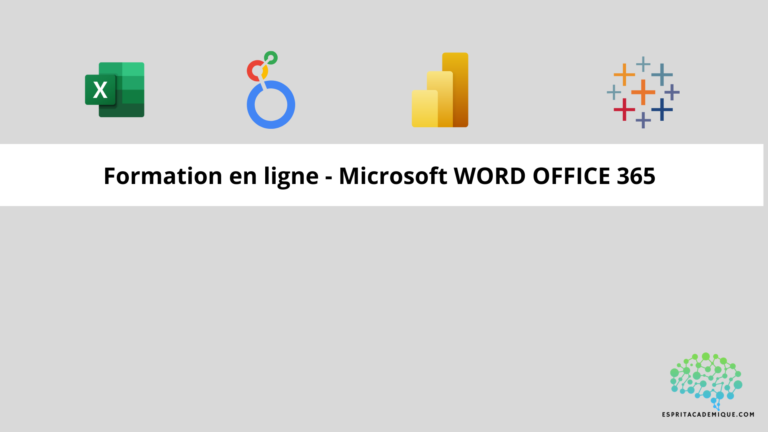 Formation en ligne - Microsoft WORD OFFICE 365