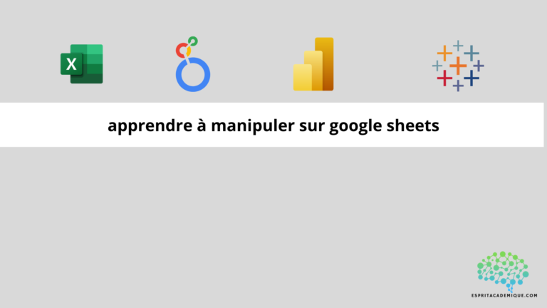 apprendre à manipuler sur google sheets