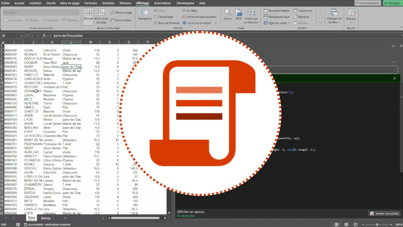Formation Office Scripts Excel : automatisation Microsoft 365