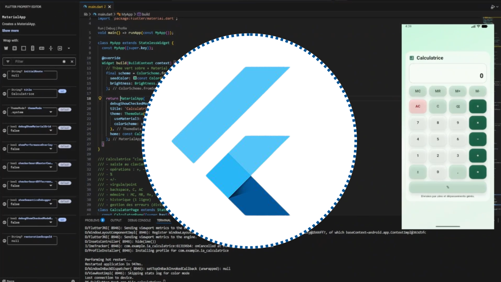 Apprendre Flutter : Développer une application de zéro (IA)