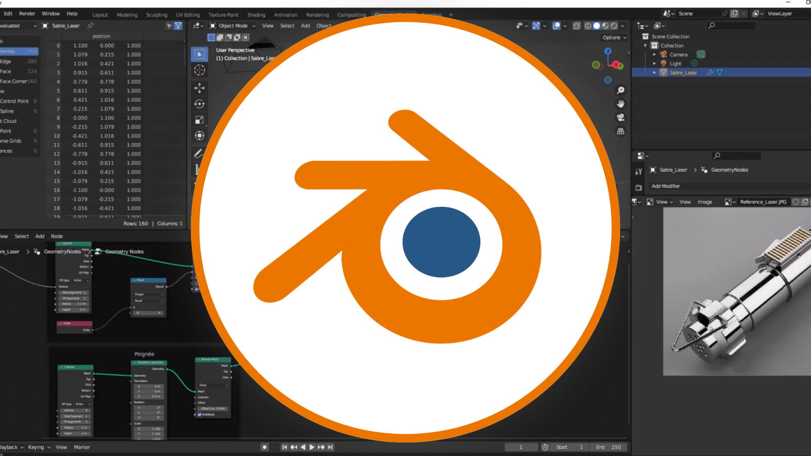 Apprendre Blender 4 & 5 : geometry nodes et modélisation 3D débutant